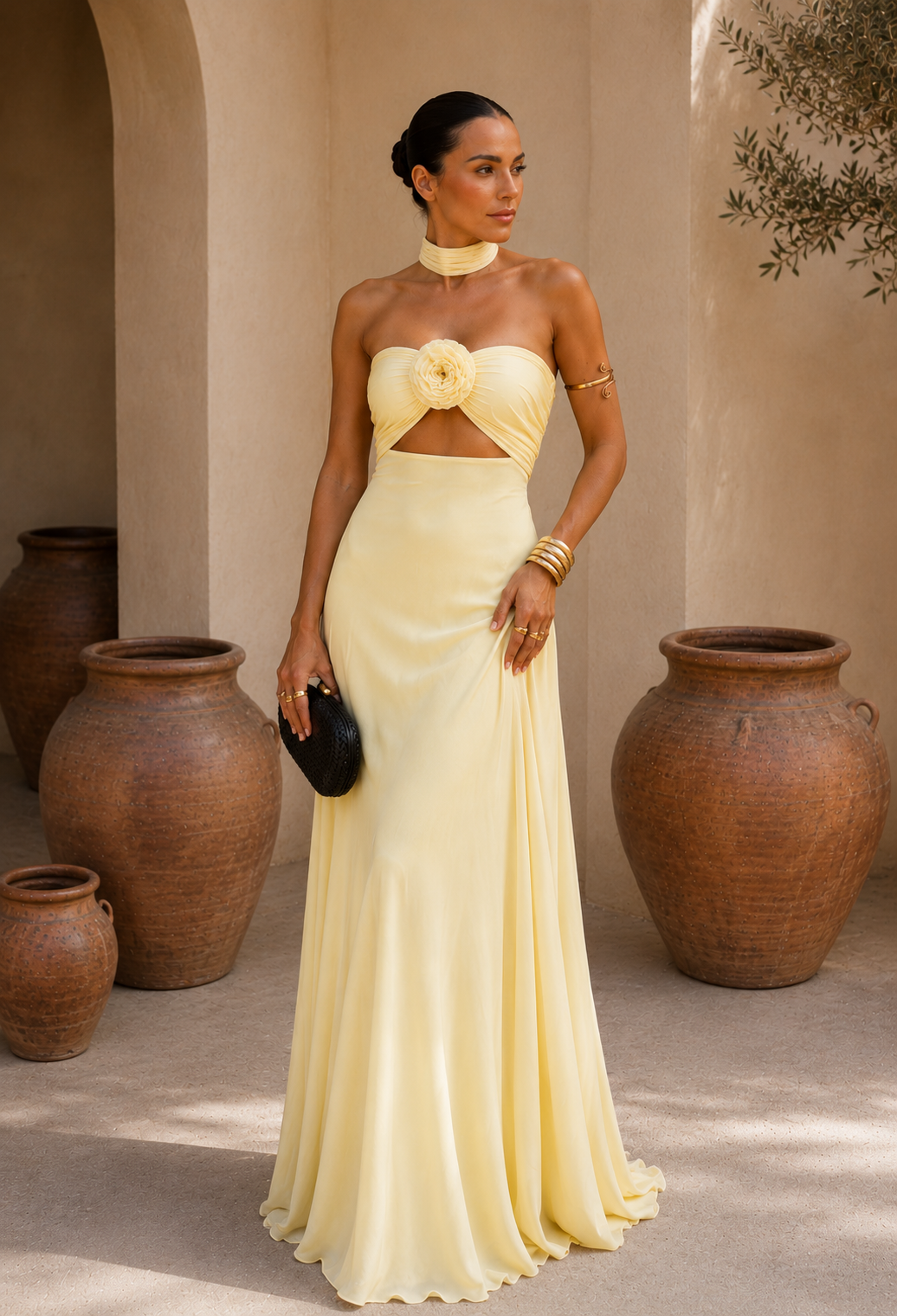 Vestido Amarillo Pastel