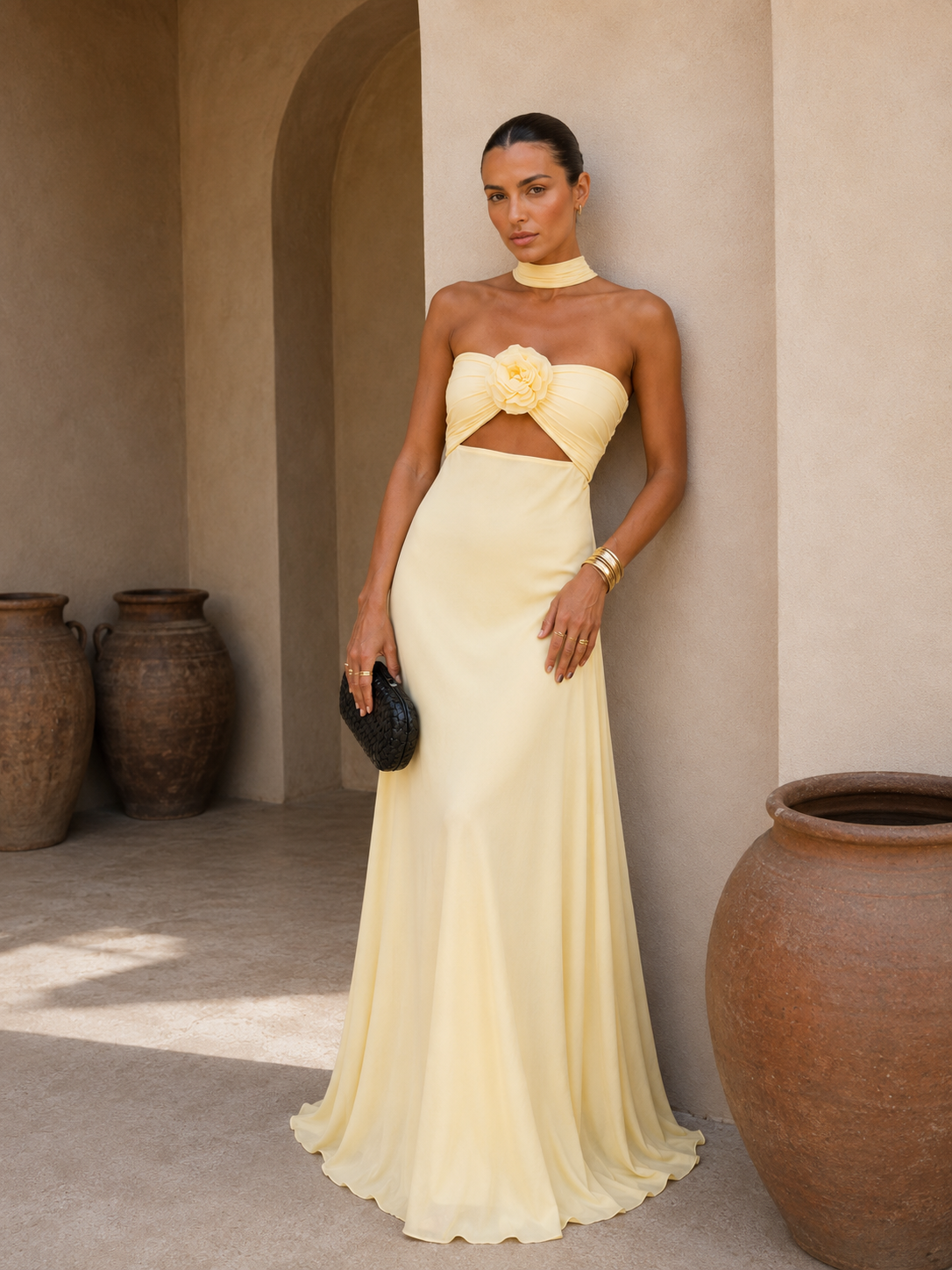 Vestido Amarillo Pastel