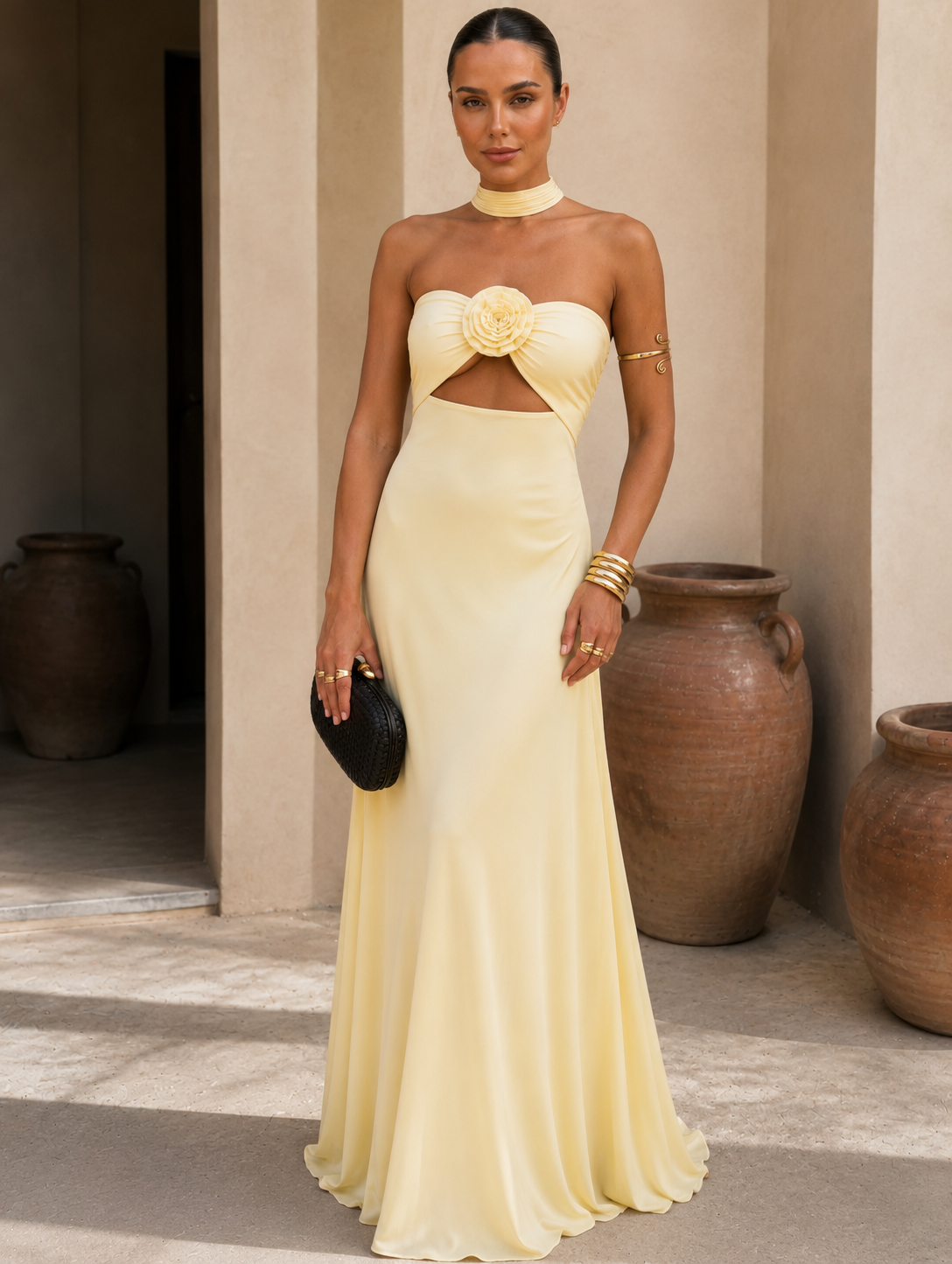 Vestido Amarillo Pastel
