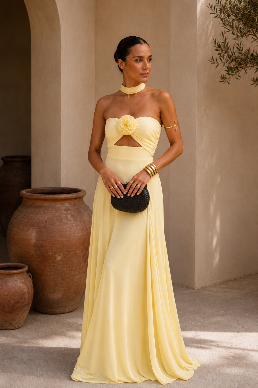 Vestido Amarillo Pastel