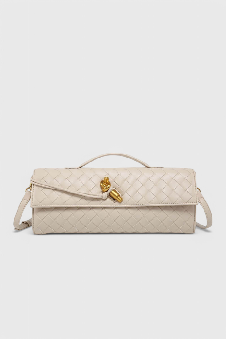 Melanie | Cartera de mano con lazo dorado