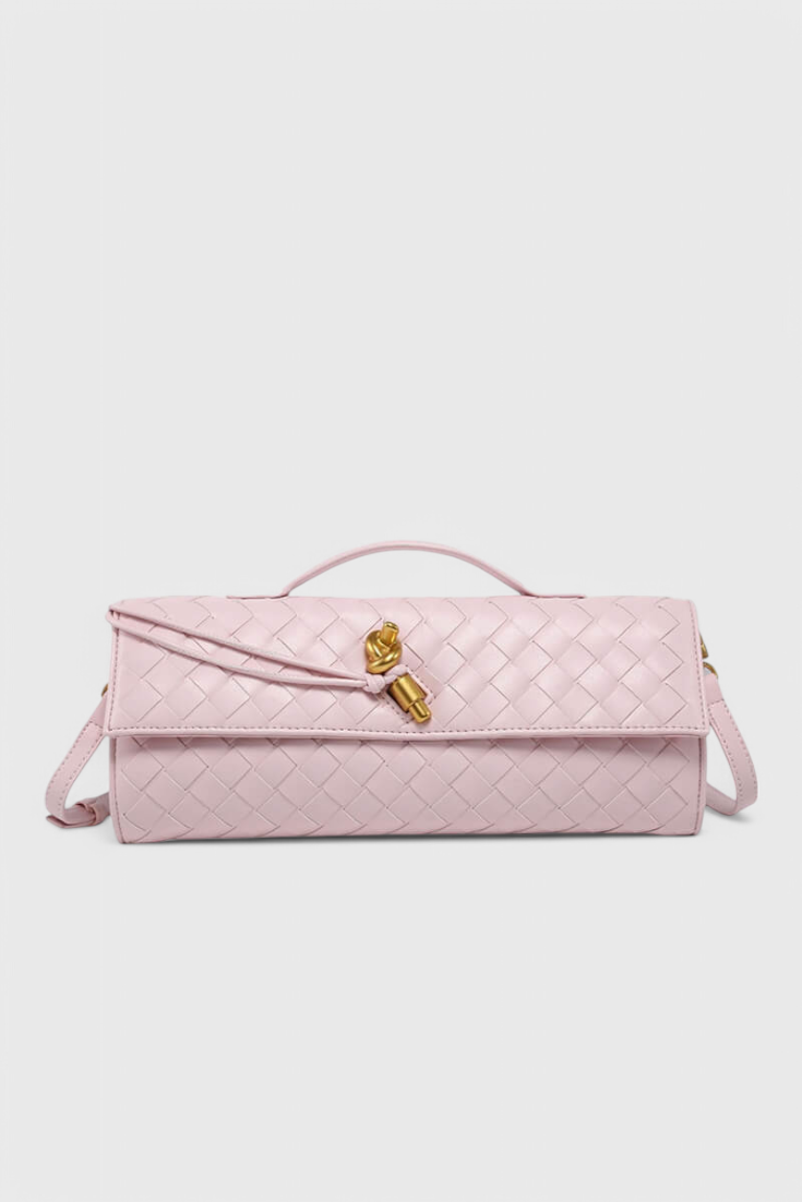 Melanie | Cartera de mano con lazo dorado