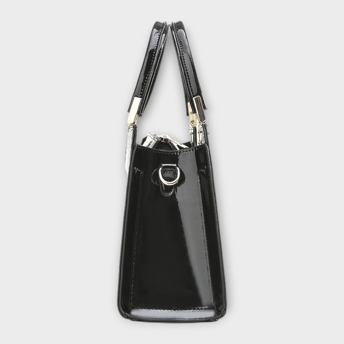 Erain - Bolso brillante en piel con grabado de cocodrilo